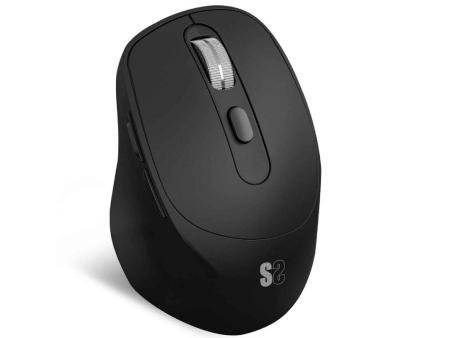 Ratón Ergonómico Inalámbrico por Bluetooth/ 2.4GHz Subblim Comfort Ergo Dual Battery/ Batería recargable/ Hasta 2400 DPI/ Negro