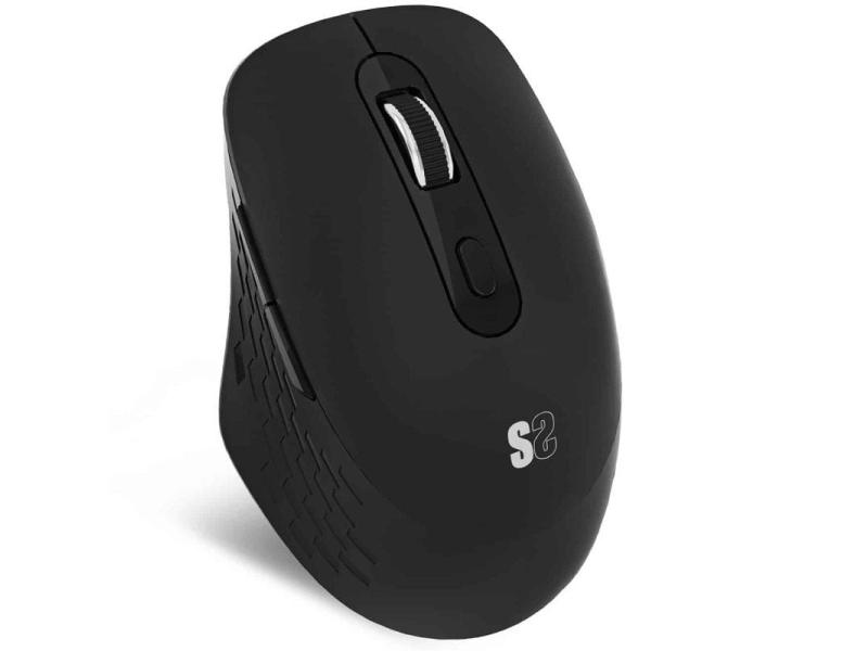 Ratón Ergonómico Inalámbrico por Bluetooth/ 2.4GHz Subblim Curve Ergo Dual Battery/ Batería recargable/ Hasta 1600 DPI/ Negro