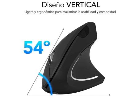 Ratón Ergonómico Inalámbrico por Bluetooth/ 2.4GHz Subblim Glide Vertical Ergo Dual Battery/ Batería Recargable/ Hasta 1600 DPI/