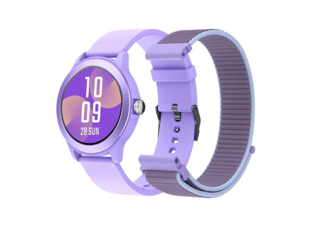 Smartwatch SPC Smartee Duo Vivo 9651T/ Notificaciones/ Frecuencia Cardíaca/ GPS/ Púrpura/ Incluye Correa Extra