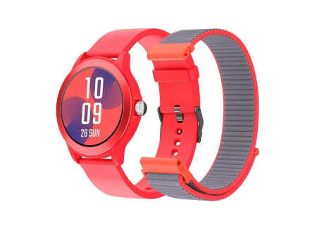 Smartwatch SPC Smartee Duo Vivo 9651R/ Notificaciones/ Frecuencia Cardíaca/ GPS/ Rojo/ Incluye Correa Extra