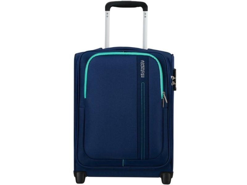 Maleta de Cabina American Tourister Sea Seeker Upright/ 45x36x20cm/ 2 Ruedas/ Marino Combate