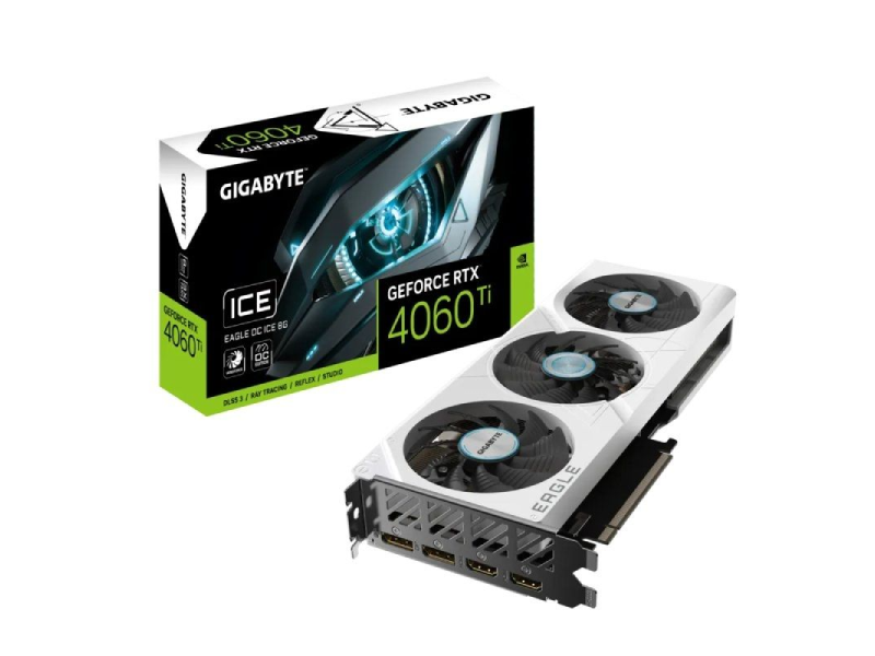 Tarjeta Gráfica Gigabyte GeForce RTX 4060 Ti EAGLE OC ICE 8G/ 8GB GDDR6