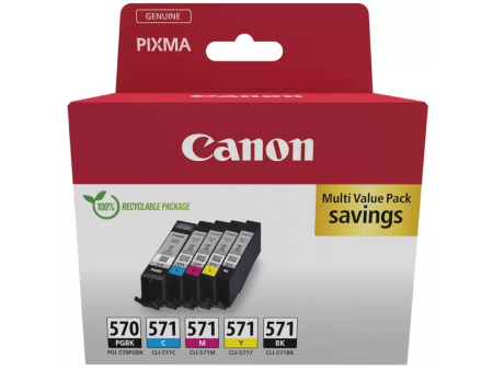 Cartucho de Tinta Original Canon PGI-570 + CLI-571 Multipack/ Cian/ Magenta/ Amarillo/ Negro