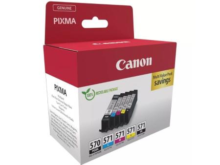 Cartucho de Tinta Original Canon PGI-570 + CLI-571 Multipack/ Cian/ Magenta/ Amarillo/ Negro