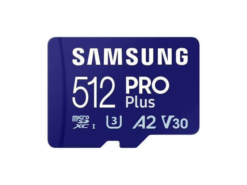 Tarjeta de Memoria Samsung PRO Plus 2023 512GB microSD XC/ Clase 10/ 180MBs