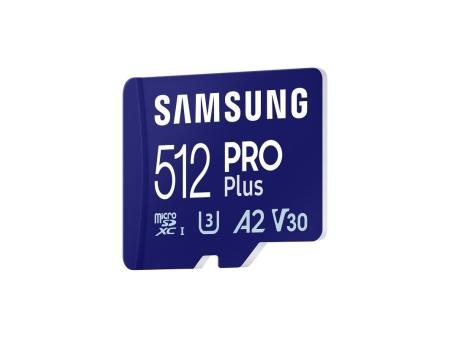 Tarjeta de Memoria Samsung PRO Plus 2023 512GB microSD XC/ Clase 10/ 180MBs