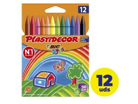 Caja de Ceras Plásticas Bic Kids Plastidecor 8757704/ 12 unidades