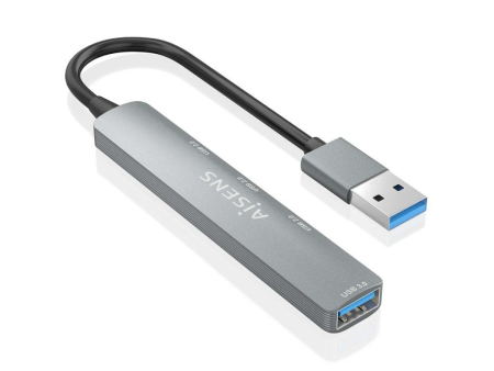 Hub USB 3.0 Aisens A106-0859/ 4xUSB/ Gris