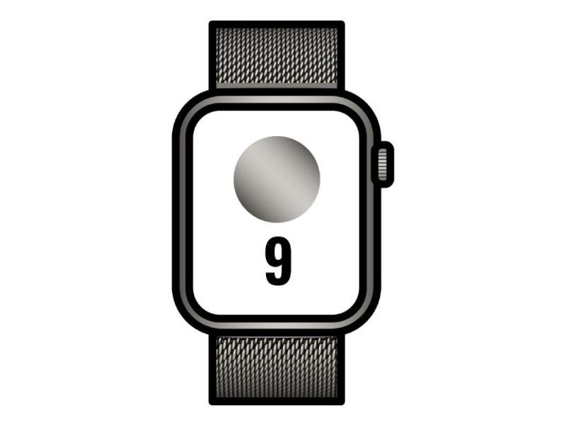 Apple Watch Series 9/ GPS/ Cellular/ 45mm/ Caja de Acero Grafito/ Correa Milanese Loop Grafito