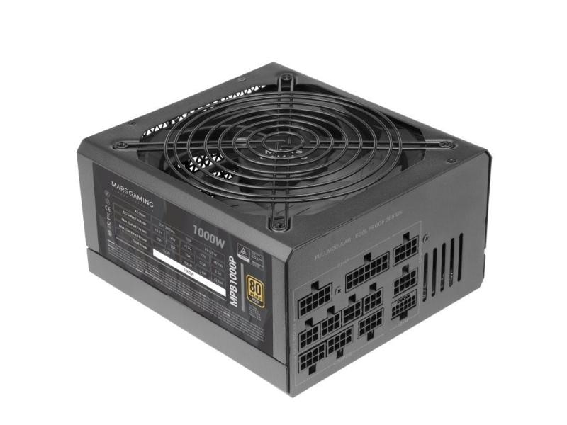 Fuente de Alimentación Mars Gaming MPB1000P/ 1000W/ Ventilador 14cm/ 80 Plus Gold