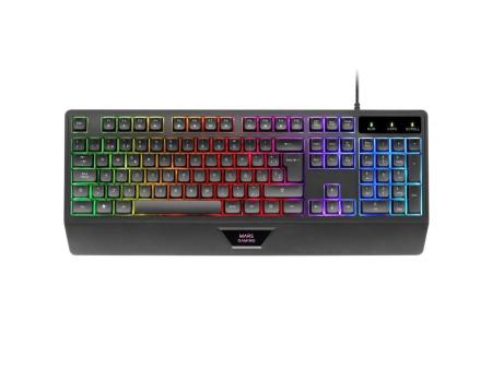 Pack Gaming Mars Gaming MCP124/ Teclado H-MECH  + Ratón Óptico + Alfombrilla/ Negro