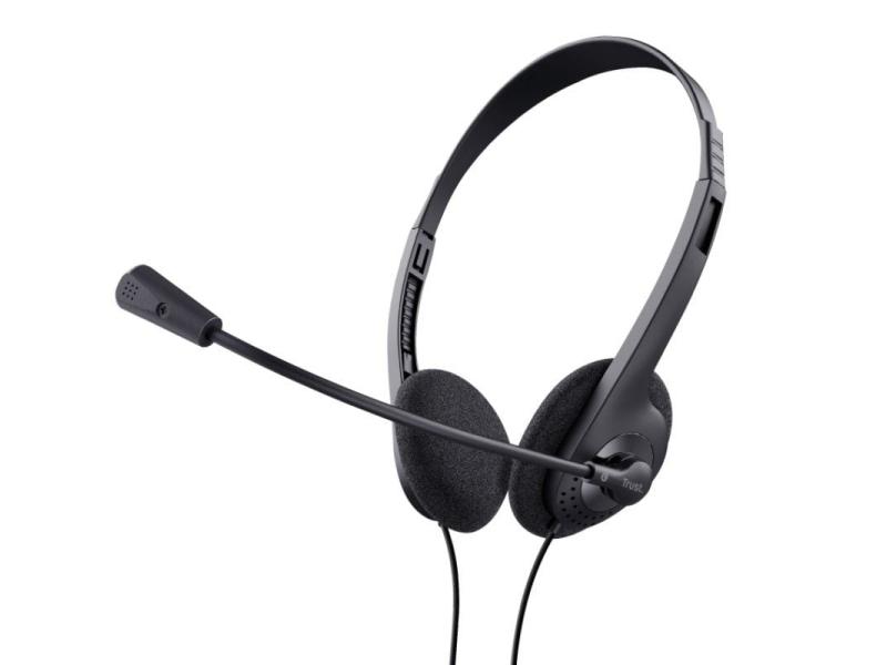 Auriculares Trust Chat Headset 24659/ con Micrófono/ Jack 3.5/ Negros