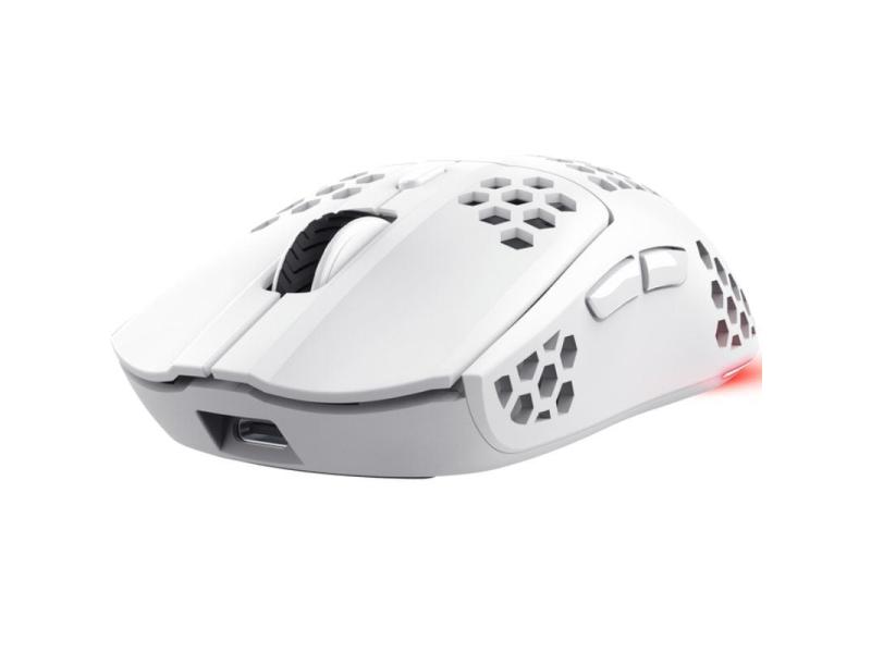 Ratón Gaming Inalámbrico Trust Gaming GXT 929 Helox/ Batería recargable/ Hasta 4800 DPI/ Blanco