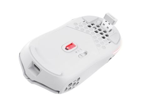 Ratón Gaming Inalámbrico Trust Gaming GXT 929 Helox/ Batería recargable/ Hasta 4800 DPI/ Blanco