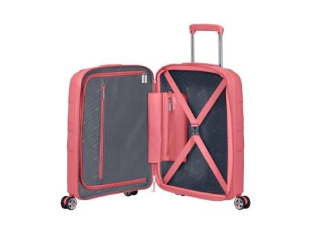 Maleta de Cabina American Tourister Starvibe Spinner 55cm/ 55x40x20cm/ 4 Ruedas/ Coral