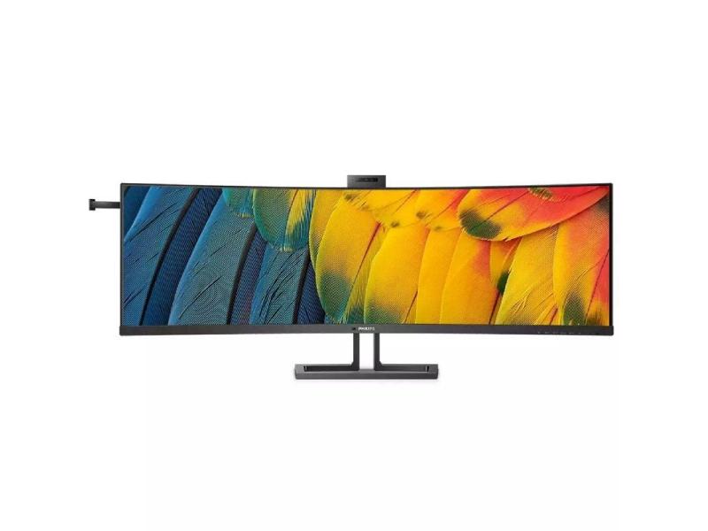 Monitor Profesional Curvo Philips 45B1U6900CH 44.5'/ Dual QHD/ Webcam/ Multimedia/ Regulable en altura/ Negro