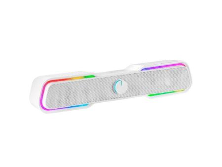 Barra de Sonido con Bluetooth Mars Gaming MSBX/ 10W/ 2.0/ Blanca