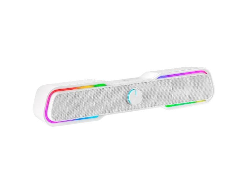 Barra de Sonido con Bluetooth Mars Gaming MSBX/ 10W/ 2.0/ Blanca