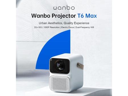 Proyector Portátil Wanbo T6 Max/ 650 Lúmenes/ Full HD/ HDMI/ Bluetooth/ WiFi/ Blanco