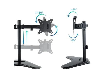 Soporte para 2 Monitores TooQ DB1702TN-B/ hasta 9kg