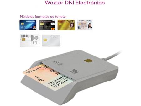 Lector de DNI y Tarjetas Woxter PE26-144/ Blanco