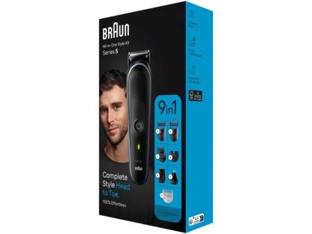 Recortadora 9 en 1 Braun Series 5 MGK 5411/ con Batería/ 7 Accesorios