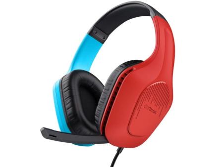 Auriculares Gaming con Micrófono Trust Gaming GXT 416S Zirox/ Jack 3.5/ Azules y Rojos