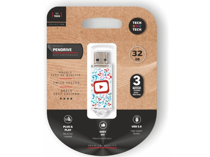 Pendrive 32GB Tech One Tech Video Dream USB 2.0