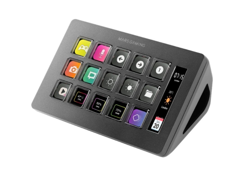 Stream Deck Slim Mars Gaming MSD-ONE/ 15 Teclas LCD/ Negro