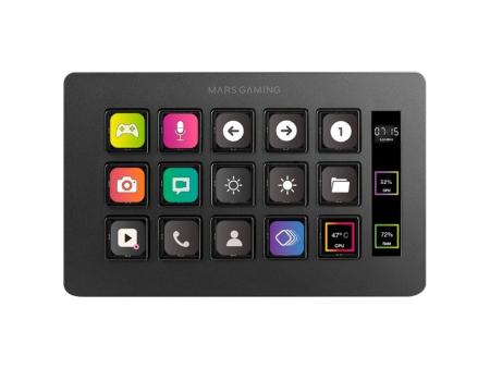 Stream Deck Slim Mars Gaming MSD-ONE/ 15 Teclas LCD/ Negro