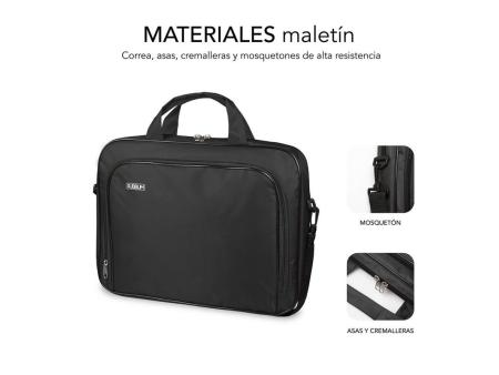 Maletín Subblim Oxford para Portátiles hasta 14'/ Negro