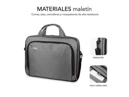 Maletín Subblim Oxford para Portátiles hasta 16'/ Gris