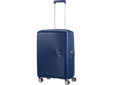 Maleta Mediana American Tourister SoundBox Spinner 67cm/ 67x46.5x29cm/ 4 Ruedas/ Azul Marino