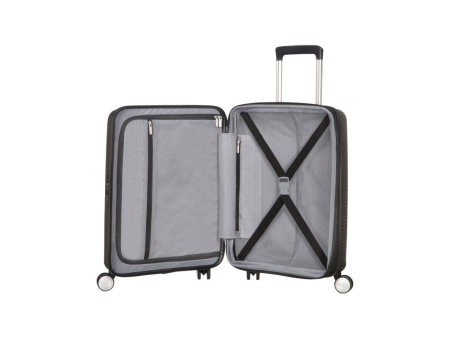 Maleta de Cabina American Tourister SoundBox Spinner 55cm/ 55x40x20cm/ 4 Ruedas/ Negro Bass