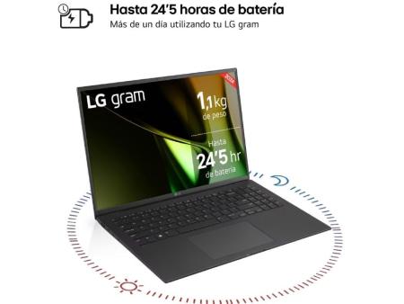 Portátil LG Gram 16ZD90S-G.AX75B Intel Core Ultra 7-155H/ 16GB/ 512GB SSD/ 16'/ Sin Sistema Operativo