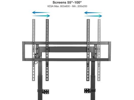 Soporte de Pared Fijo/ Suelo TooQ HIPERIÓN FS2280M-B para TV de 55-100'/ hasta 120kg