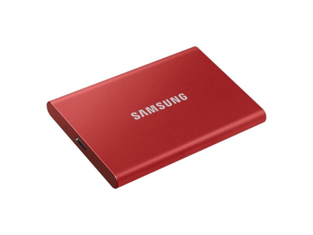 Disco Externo SSD Samsung Portable T7 1TB/ USB 3.2/ Rojo