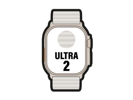 Apple Watch Ultra 2/ GPS/ Cellular/ 49mm/ Caja de Titanio/ Correa Ocean Blanca