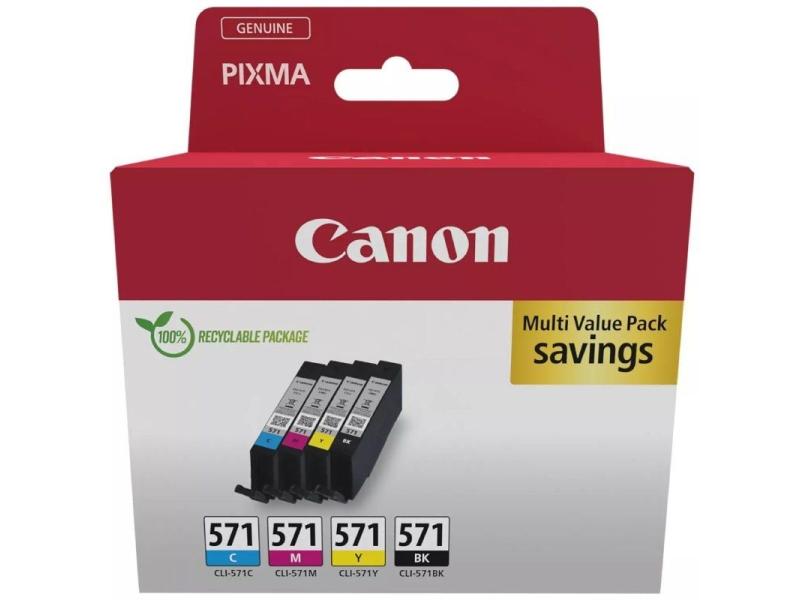 Cartucho de Tinta Original Canon CLI-571 Multipack/ Cian/ Magenta/ Amarillo/ Negro