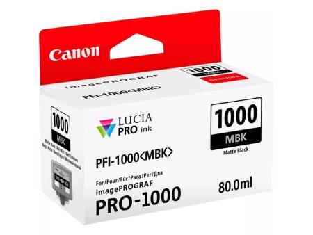 Cartucho de Tinta Original Canon PFI-1000MBK/ Negro Mate