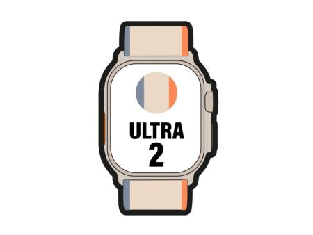 Apple Watch Ultra 2/ GPS/ Cellular/ 49mm/ Caja de Titanio/ Correa Loop Trail Naranja/Beis S/M