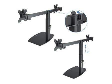 Soporte para 2 Monitores TooQ DB1727TN-B/ hasta 6kg