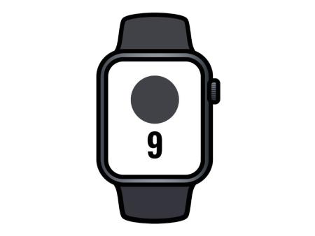 Apple Watch Series 9/ GPS/ 41mm/ Caja de Aluminio Medianoche/ Correa Deportiva Medianoche M/L