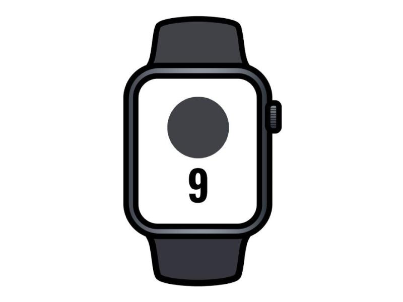 Apple Watch Series 9/ GPS/ 41mm/ Caja de Aluminio Medianoche/ Correa Deportiva Medianoche M/L