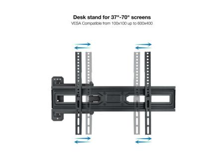 Soporte de Pared Giratorio/ Inclinable/ Nivelable TooQ LP7863TN-B para TV de 37-70'/ hasta 35kg