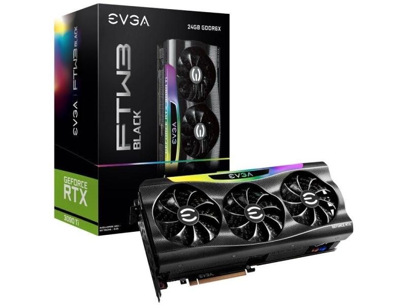 Tarjeta Gráfica EVGA GeForce RTX 3090 Ti FTW3 BLACK GAMING/ 24GB GDDR6X