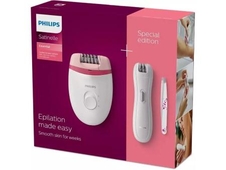 Depiladora Philips Satinelle Essential BRP506/ con Cable/ Incluye Minidepiladora