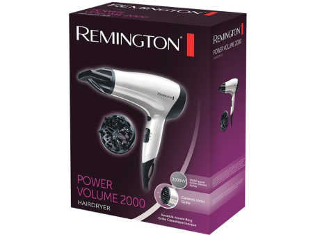 Secador Remington Power Volume 2000/ 2000W/ Iónico/ Blanco