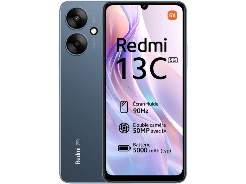 Smartphone Xiaomi Redmi 13C 4GB/ 128GB/ 6.74'/ 5G/ Azul